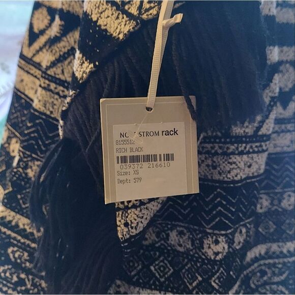 Tweed Sweater Jacket Womens Open Front Cardigan Boho Cape XS NWT - Picture 9 of 11